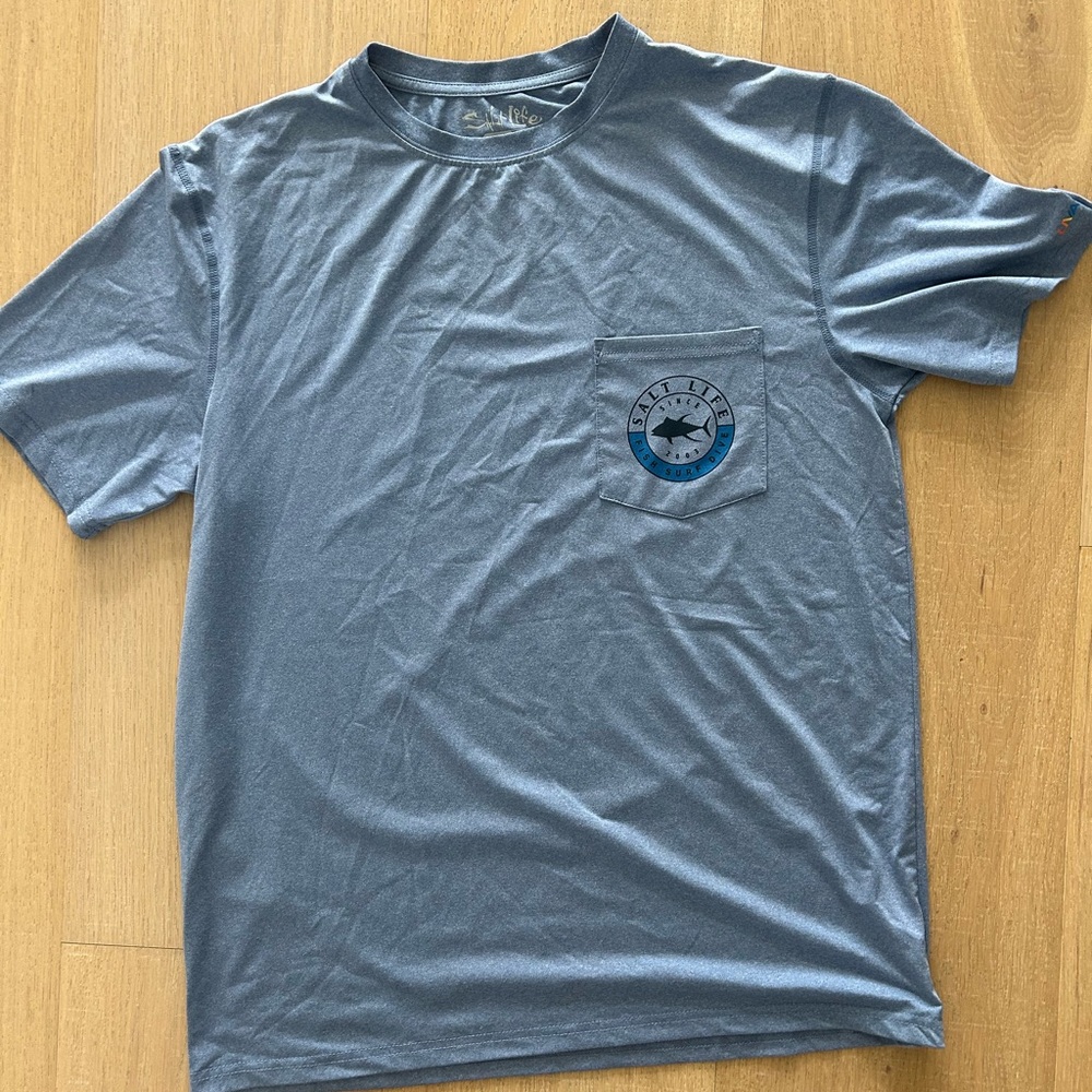 Salt Life Blue Short Sleeve Tee - M